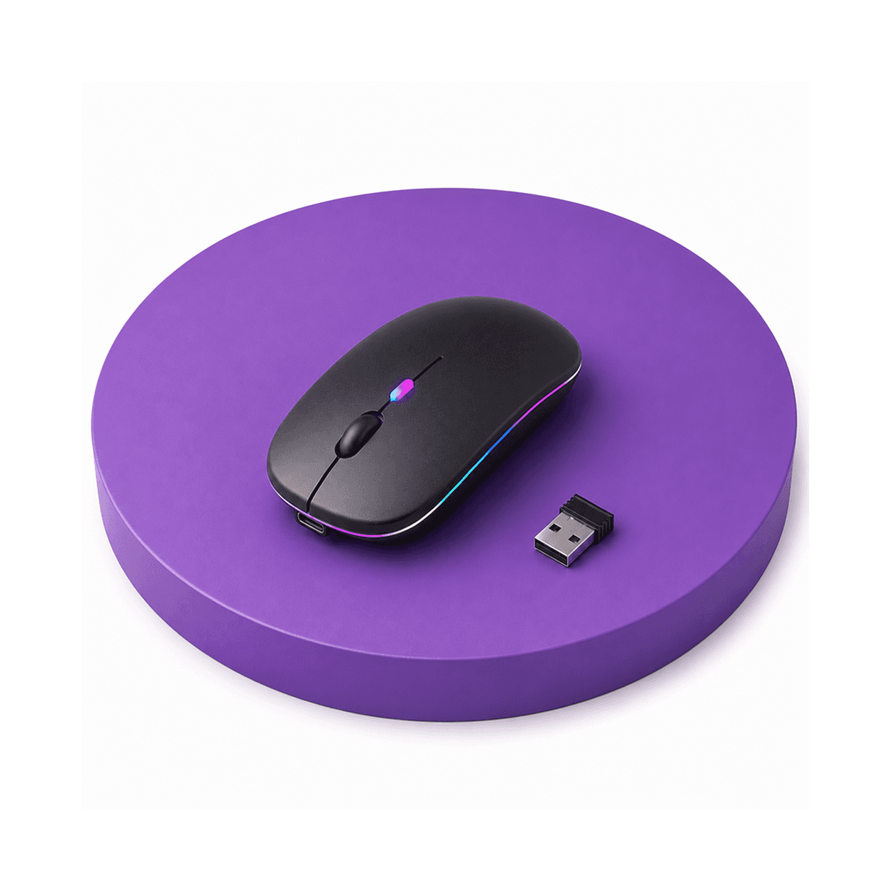 Gizmorac Slim Wireless Mouse 2.4GH Mouse for Laptop, PCZ (Glossy Silver)