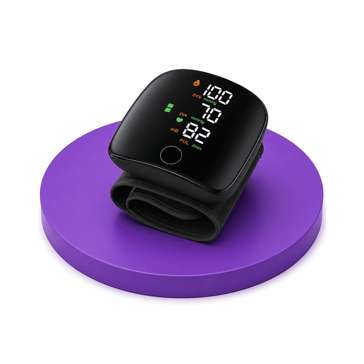 GIZMORAC Wrist Blood Pressure Monitor | Digital BP Machine with Voice Support | Rechargeable Type-C | HD LED Display | One-Touch Operation | Irregular Heartbeat Detection | Portable BP Monitor for Home Use