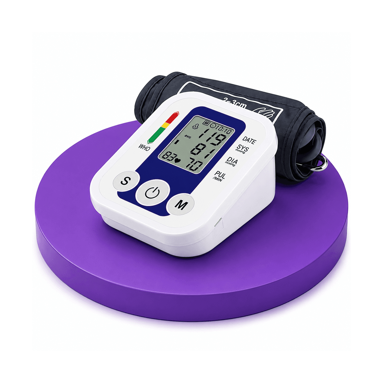 GIZMORAC Digital Blood Pressure Monitor Machine for Home Use | Automatic Upper Arm BP Monitor with Large LCD Display, Pulse Rate Detection & One Touch Operation | BP Checking Machine for Adults & Elderly