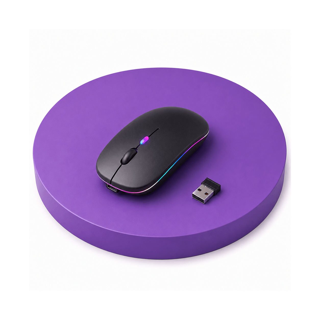 Gizmorac Slim Wireless Mouse 2.4GH Mouse for Laptop, PCZ (Glossy Silver)