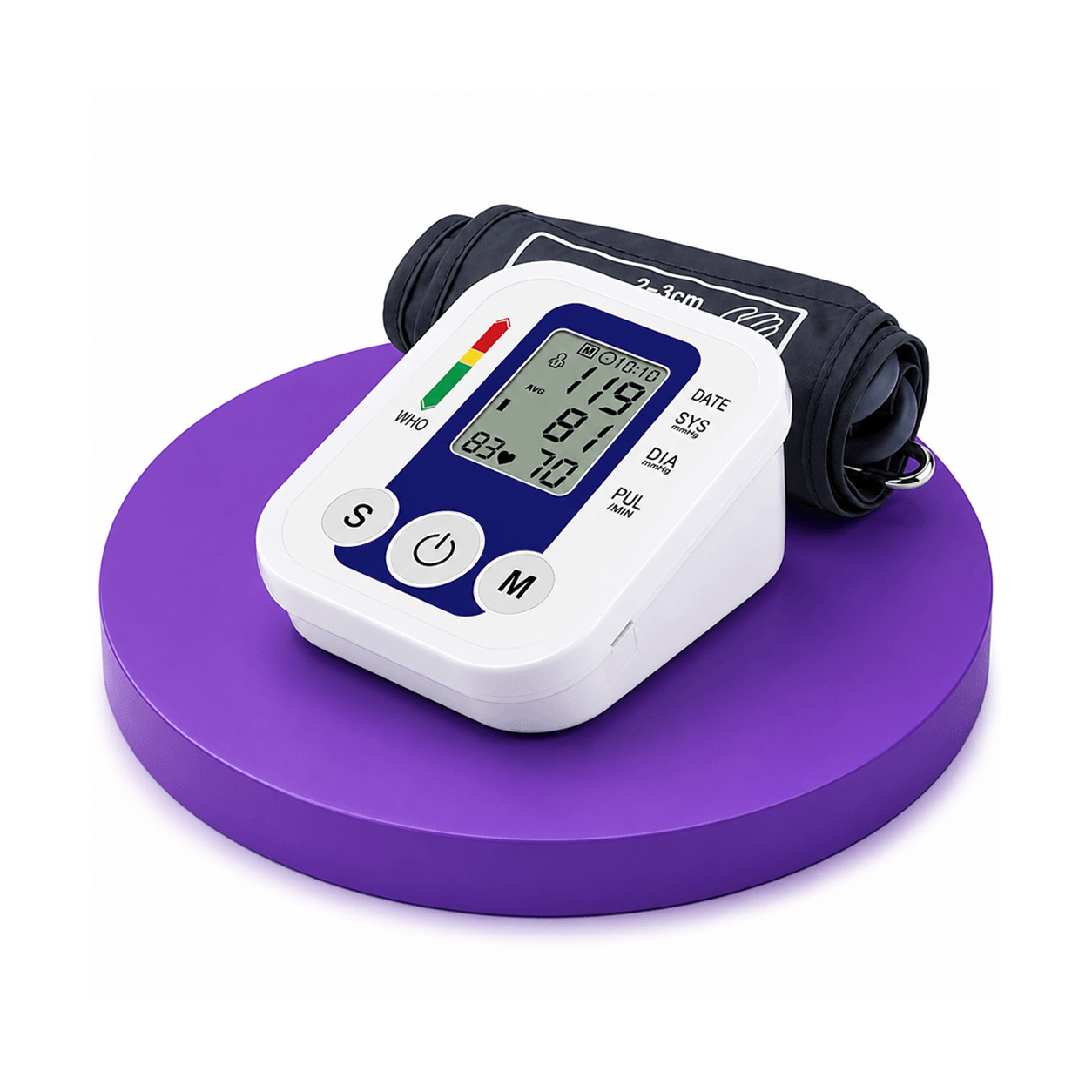 GIZMORAC Digital Blood Pressure Monitor Machine for Home Use | Automatic Upper Arm BP Monitor with Large LCD Display, Pulse Rate Detection & One Touch Operation | BP Checking Machine for Adults & Elderly