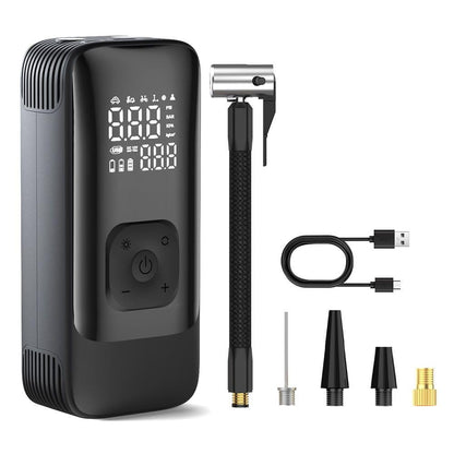 Tyre Inflator for Car & Bike, 150 PSI, 12V DC, Air Compressor Pump with LED Light & Digital Pressure Gauge, Compact Air Pump for All Inflatable Items, Gizmorac 1 Year Warranty (T9)