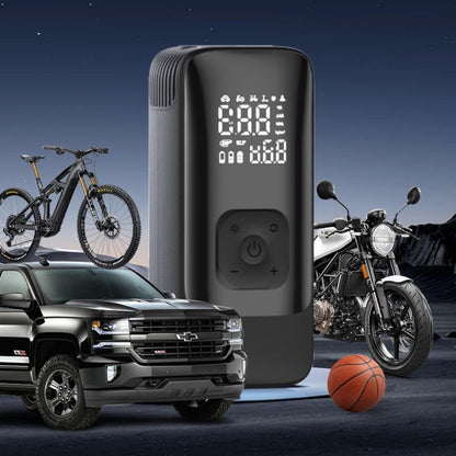 Tyre Inflator for Car & Bike, 150 PSI, 12V DC, Air Compressor Pump with LED Light & Digital Pressure Gauge, Compact Air Pump for All Inflatable Items, Gizmorac 1 Year Warranty (T9)