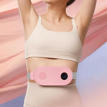 Period Cramp Relief Massager Machine With 6 Modes Heating Pad For Back Pain, Crampfree-Period Cramp Relief Heater And Massager, Works As Periods Pain Relief Products, Rose Pink