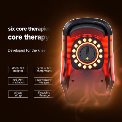 V65 Knee Massager for Joint Pain Relief with Heat, Rechargeable Red Light Vibration Knee Arthritis Massage Physiotherapy Machine for Women, Elder Age, Men, 1 Year Warranty