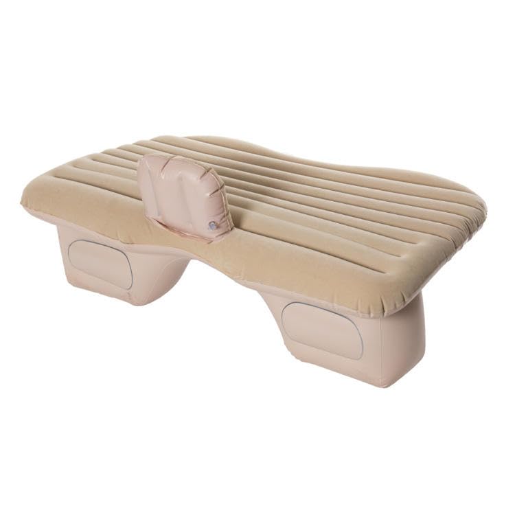 Gizmorac Car Inflatable Bed with Pump & 2 Air Pillows, Foldable Beige Seat Mattress, Portable Travel Bed for Kids & Adults, Universal Fit Car Sleeping Mattress for Camping & Trips ( Beige )