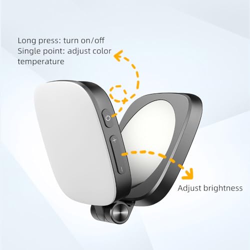 GIZMORAC Magnetic Selfie Light Compatible with iPhone Magsafe, 360° LED Selfie Ring Fill Light with Sticky Ring for Selfies, Photography, Zoom Calls and Video Conferencing (Black)