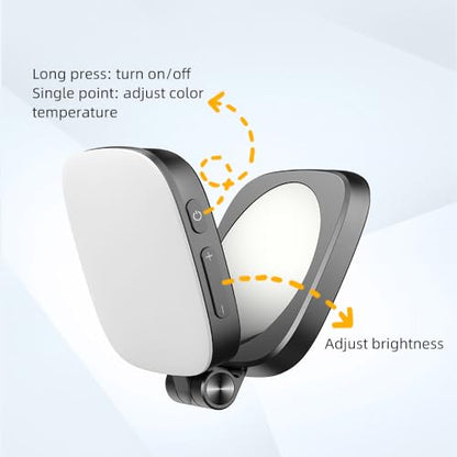 GIZMORAC Magnetic Selfie Light Compatible with iPhone Magsafe, 360° LED Selfie Ring Fill Light with Sticky Ring for Selfies, Photography, Zoom Calls and Video Conferencing (Black)