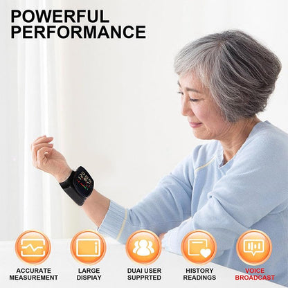 Automatic Wrist Blood Pressure Monitor with Intellisense Technology, Cuff Wrapping Guide and Irregular Heartbeat Detection for Most Accurate Measurement