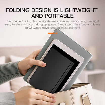 Foldable Keyboard Bluetooth - Portable Wireless Full-Size Folding Keyboard with Stand, Multi-Device (Connect 3) Rechargeable Slim Travel Keyboard for iPad, iPhone, Android, Windows, Laptop