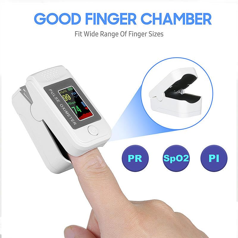 Pulse Oximeter with 2inch TFT Display Accurate SpO2 & Pulse Rate Monitor Fast Reading For Adults & Kids Home & Travel Use