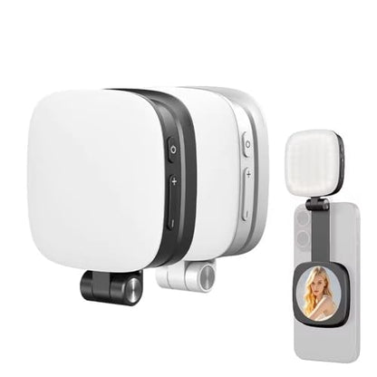 Magnetic Selfie Light Compatible with iPhone Magsafe, 360° LED Selfie Ring Fill Light with Sticky Ring for Selfies, Photography, Zoom Calls and Video Conferencing (Silver)