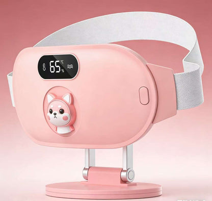 Teddy Period Cramp Relief Massager With 6 Modes Heating Pad For Back Pain, Crampfree-Period Cramp Relief Heater And Massager, Works As Periods Pain Relief Products, Pink, Gizmorac